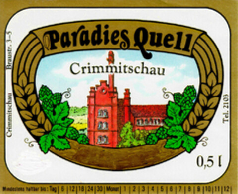 Paradies Quell Crimmitschau Logo (DPMA, 18.06.1991)
