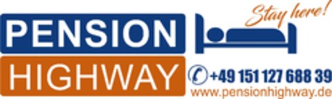 PENSION HIGHWAY Stay here! Logo (DPMA, 20.09.2019)