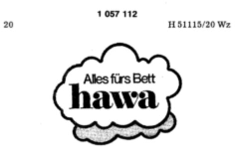 Alles fürs Bett hawa Logo (DPMA, 13.05.1983)