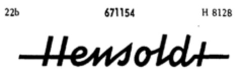 Hensoldt Logo (DPMA, 26.04.1954)