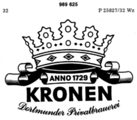 KRONEN Dortmunder Privatbrauerei Logo (DPMA, 23.12.1978)