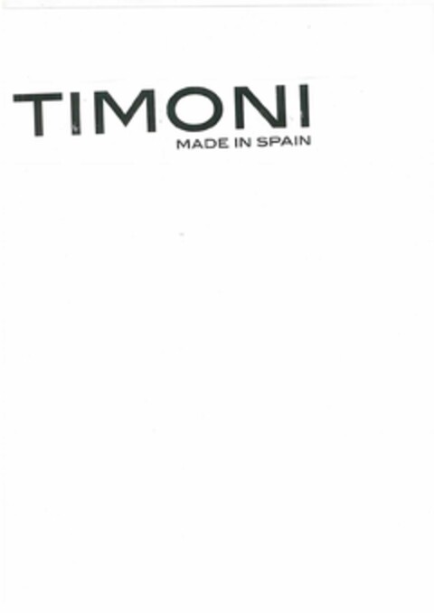 TIMONI MADE IN SPAIN Logo (EUIPO, 12/11/2014)