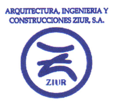 ARQUITECTURA, INGENIERIA Y CONSTRUCCIONES ZIUR, S.A. Z ZIUR Logo (EUIPO, 04.08.2004)