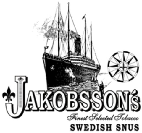 JAKOBSSON'S FINEST SELECTED TOBACCO SWEDISH SNUS Logo (EUIPO, 07.05.2008)