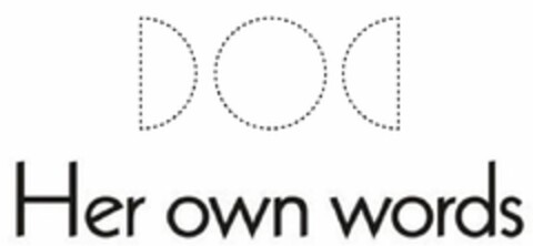 Her own words Logo (EUIPO, 12.09.2017)