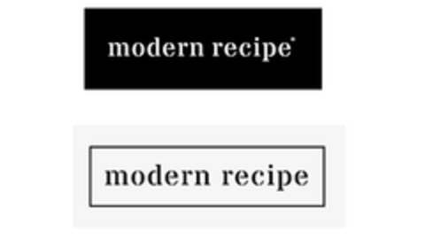 modern recipe Logo (EUIPO, 09/10/2018)