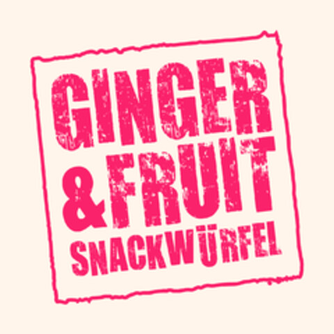 GINGER & FRUIT SNACKWÜRFEL Logo (EUIPO, 19.11.2018)