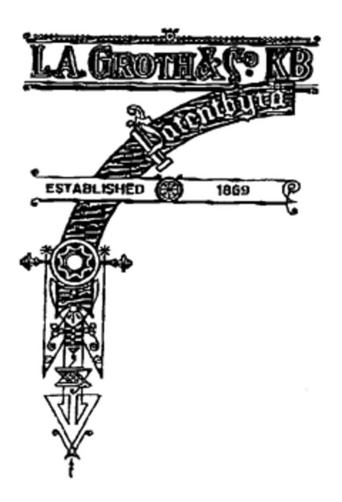 L.A. GROTH & Co. KB Patentbyrå ESTABLISHED 1869 Logo (EUIPO, 09/19/2000)