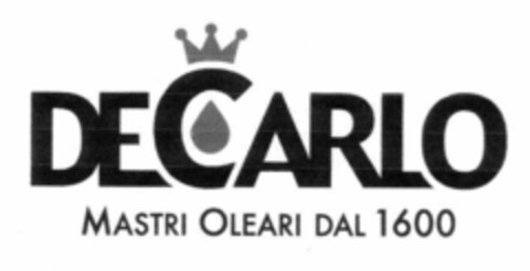 DECARLO MASTRI OLEARI DAL 1600 Logo (EUIPO, 11.10.2001)