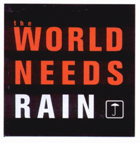 the WORLD NEEDS RAIN Logo (EUIPO, 13.03.2002)