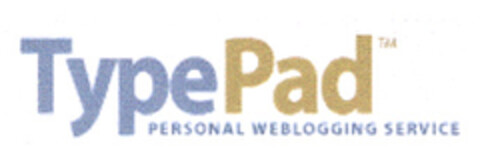 TypePad PERSONAL WEBLOGGING SERVICE Logo (EUIPO, 25.06.2004)