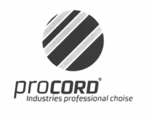 proCORD Industries professional choise Logo (EUIPO, 19.10.2007)