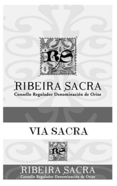 RS RIBEIRA SACRA Consello Regulador Denominación de Orixe VIA SACRA Logo (EUIPO, 05/09/2008)