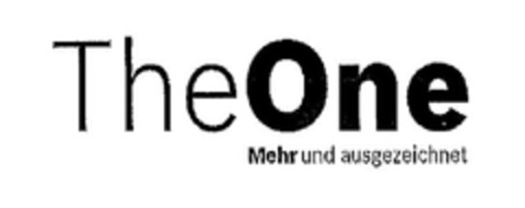 The One Mehr und ausgezeichnet Logo (EUIPO, 12.07.2010)