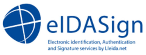 elDASign ELECTRONIC IDENTIFICATION, AUTHENTICATION AND SIGNATURE SERVICES BY LLEIDA.NET Logo (EUIPO, 29.12.2015)