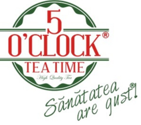 5 O'CLOCK TEA TIME High Quality Tea Sanatatea are gust! Logo (EUIPO, 11/28/2019)