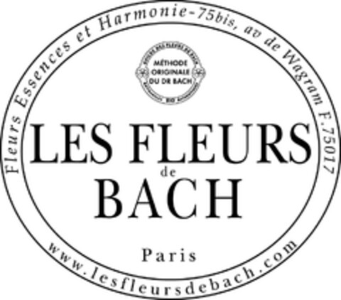 Fleurs Essences et Harmonie LES FLEURS de BACH www.lesfleursdebach.com Logo (EUIPO, 10/19/2010)