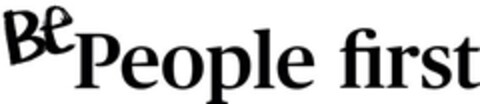 Be People first Logo (EUIPO, 09/13/2016)