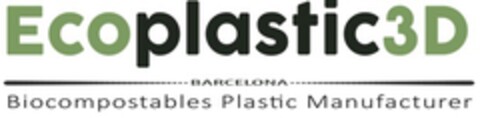 ECOPLASTIC 3D BARCELONA BIOCOMPOSTABLES PLASTIC MANUFACTURER Logo (EUIPO, 05.04.2018)