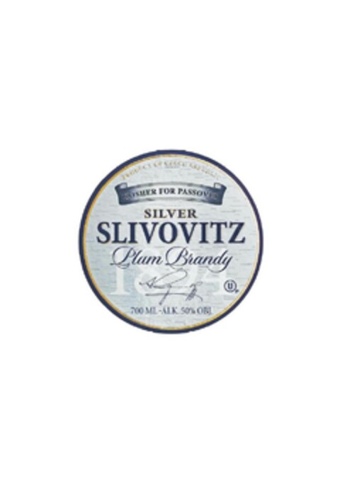 PRODUCT OF CZECH REPUBLIC KOSHER FOR PASSOVER SILVER SLIVOVITZ Plum Brandy Logo (EUIPO, 03.06.2020)