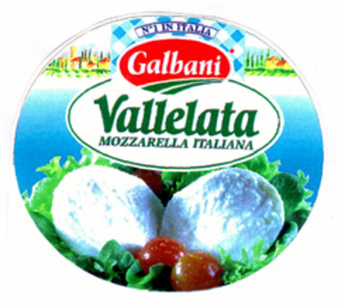 Nº1 IN ITALIA Galbani Vallelata MOZZARELLA ITALIANA Logo (EUIPO, 03/27/1998)