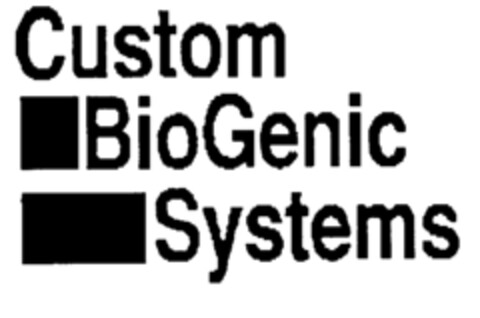 Custom BioGenic Systems Logo (EUIPO, 04.07.2000)