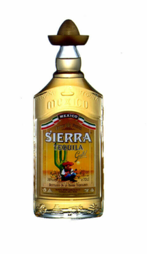 MEXICO SIERRA TEQUILA Gold Logo (EUIPO, 12.04.2002)