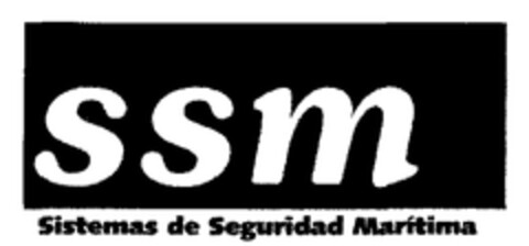 ssm Sistemas de Seguridad Marítima Logo (EUIPO, 10.05.2004)