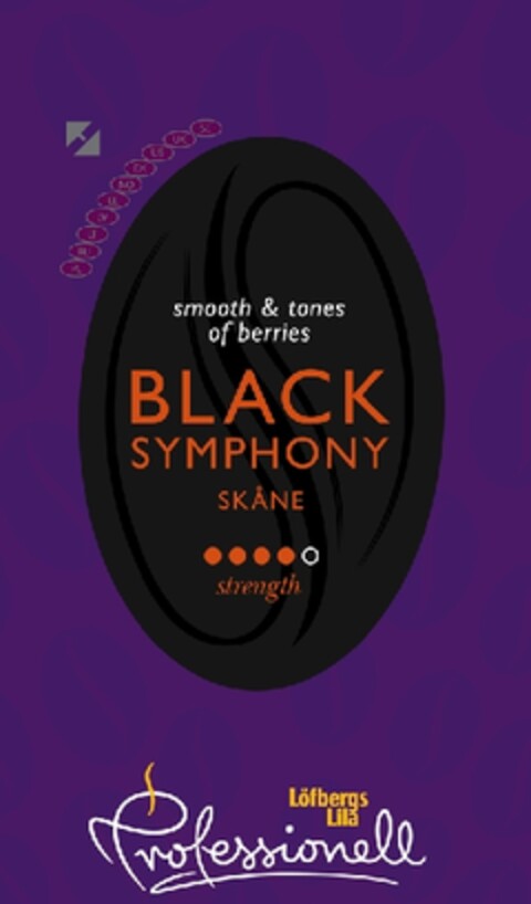 BLACK SYMPHONY SKÅNE strenght smooth & tones of berries Löfbergs Lila Professionell Logo (EUIPO, 04/16/2009)