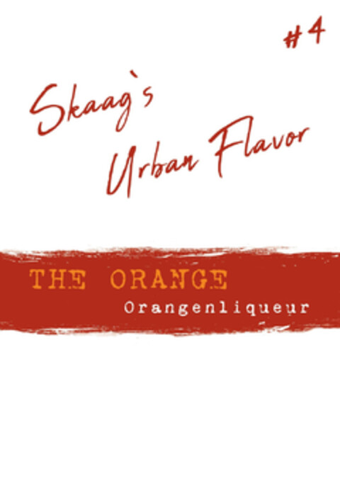 #4 Skaag's Urban Flavor THE ORANGE Orangenliqueur Logo (EUIPO, 15.03.2018)