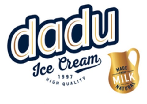 dadu Ice Cream 1997 HIGH QUALITY MADE FROM NATURAL MILK Logo (EUIPO, 12.02.2020)