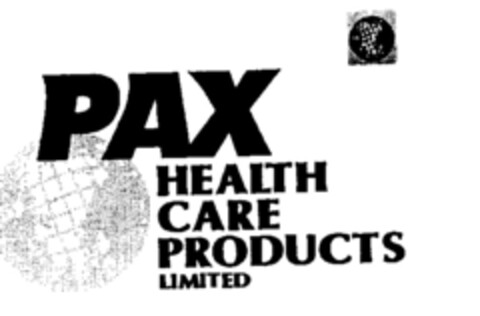 PAX HEALTH CARE PRODUCTS LIMITED Logo (EUIPO, 14.05.1996)