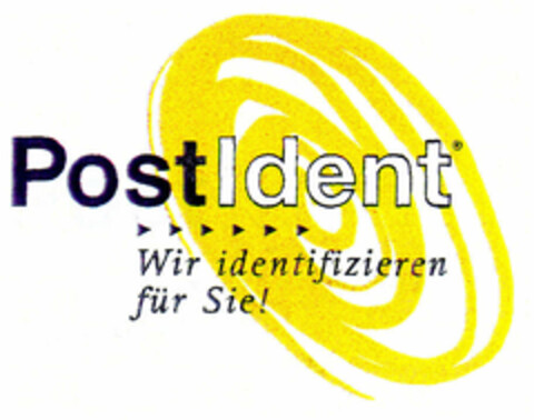 PostIdent Wir identifizieren für Sie! Logo (EUIPO, 27.11.1998)