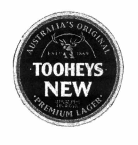 TOOHEYS NEW AUSTRALIA'S ORIGINAL PREMIUM LAGER Logo (EUIPO, 02/28/2002)