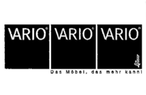 VARIO VARIO VARIO Das Möbel, das mehr kann! Logo (EUIPO, 03.01.2005)