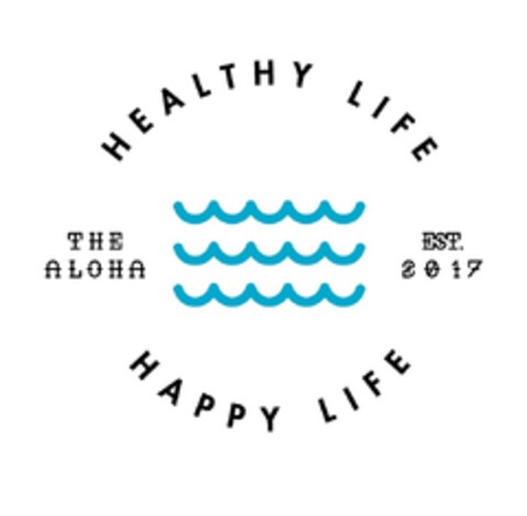 HEALTHY LIFE THE ALOHA EST. 2017 HAPPY LIFE Logo (EUIPO, 25.09.2017)