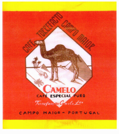 CAFÉ TORREFACTO CAMPO MAIOR CAMELO CAFÉ ESPECIAL PURO Torrefacção Camelo Lda. CAMPO MAIOR-PORTUGAL Logo (EUIPO, 03/15/2000)