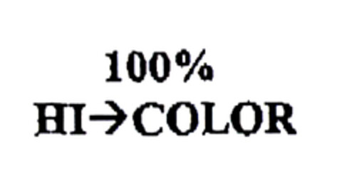 100% HI COLOR Logo (EUIPO, 05.03.2003)