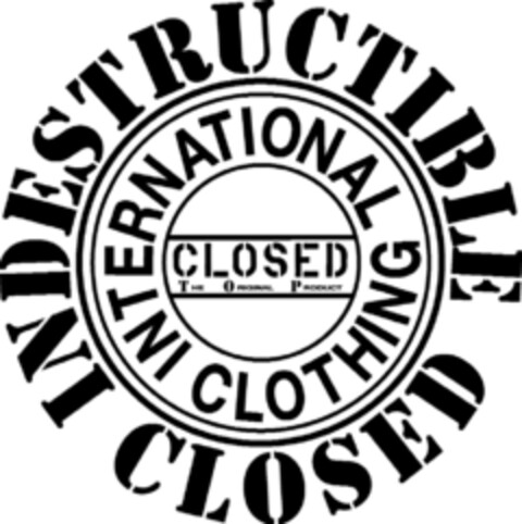 INDESTRUCTIBLE CLOSED INTERNATIONAL CLOTHING Logo (EUIPO, 10.05.2005)