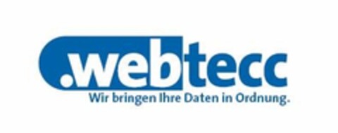 .webtecc Wir bringen Ihre Daten in Ordnung. Logo (EUIPO, 19.12.2007)