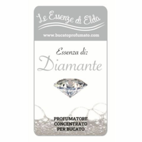 ESSENZA DI DIAMANTE LE ESSENZE DI ELDA WWW.BUCATOPROFUMATO.COM PROFUMATORE CONCENTRATO PER BUCATO Logo (EUIPO, 27.04.2021)