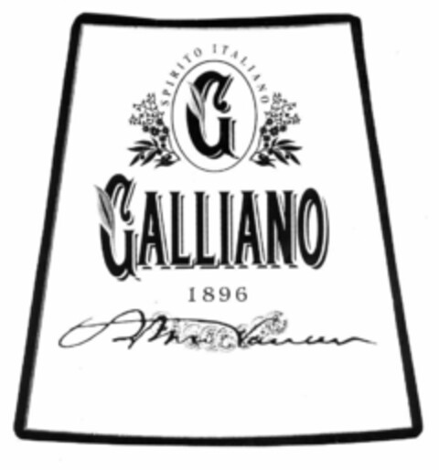 SPIRITO ITALIANO G GALLIANO 1896 Logo (EUIPO, 06.03.1998)