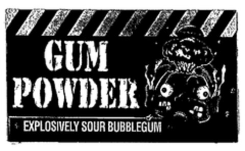 GUM POWDER EXPLOSIVELY SOUR BUBBLEGUM Logo (EUIPO, 30.04.1999)