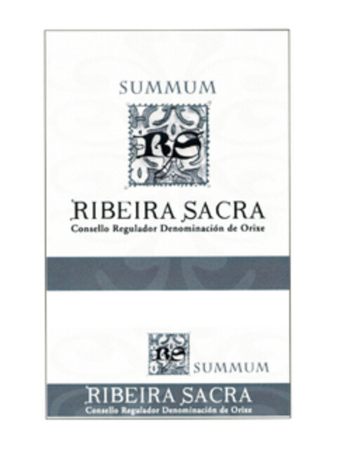 SUMMUM RS RIBEIRA SACRA Consello Regulador Denominación de Orixe Logo (EUIPO, 19.09.2006)