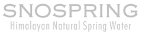 SNOSPRING Himalayan Natural Spring Water Logo (EUIPO, 13.11.2007)