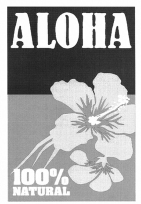 ALOHA 100% NATURAL Logo (EUIPO, 12.06.2008)
