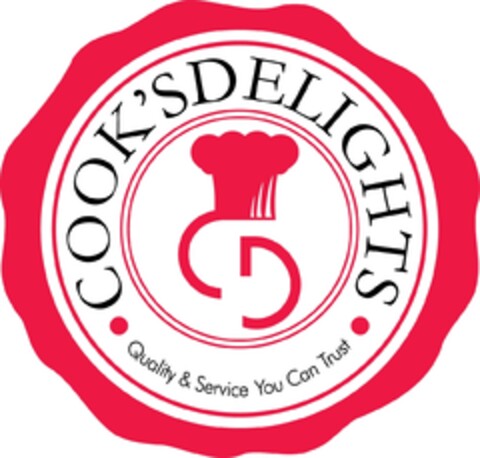 COOK'S DELIGHTS Quality & Service You Can Trust Logo (EUIPO, 24.08.2011)