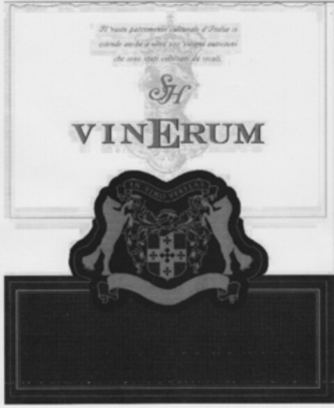 Il vasto patrimonio culturale d’Italia si estende anche a oltre 100 vitigni autoctoni che sono stati coltivati da secoli SH VINERUM IN VINO VERITAS Logo (EUIPO, 25.06.2015)