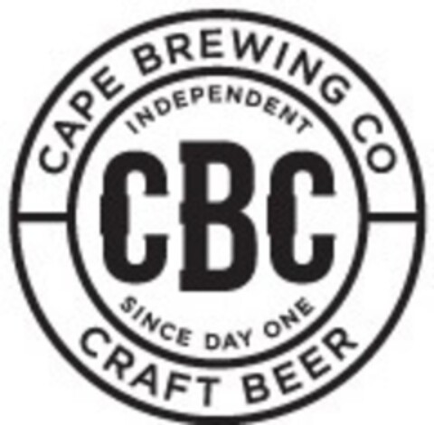 CBC CAPE BREWING CO CRAFT BEER INDEPENDENT SINCE DAY ONE Logo (EUIPO, 24.11.2016)