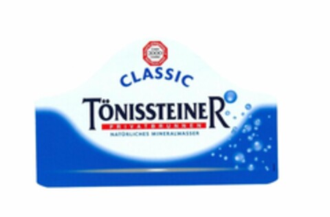 CLASSIC Tönissteiner Privatbrunnen Natürliches Mineralwasser Logo (EUIPO, 03.05.2018)